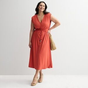 Nine West burnt orange  Midi Dress 2xl